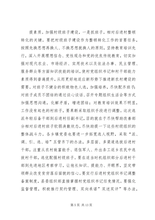 后进村治理转化专项发言.docx