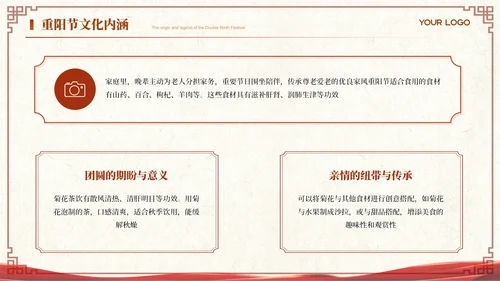 红色中国风重阳节赏析ppt模板