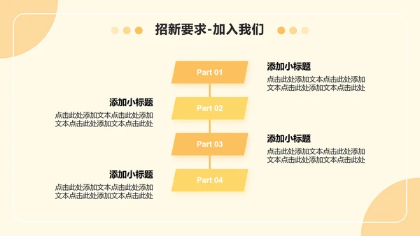黄色小清新风社团迎新介绍欢迎新同学PPT模板