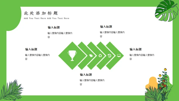 绿色卡通小清新演讲通用PPT模板