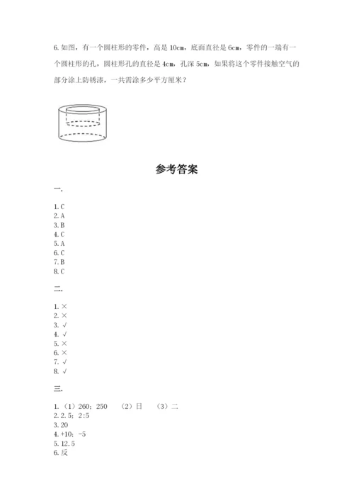 西师大版数学小升初模拟试卷及完整答案（全优）.docx