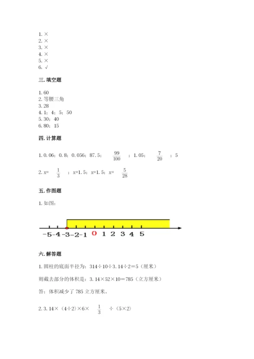 齐齐哈尔市建华区六年级下册数学期末测试卷一套.docx