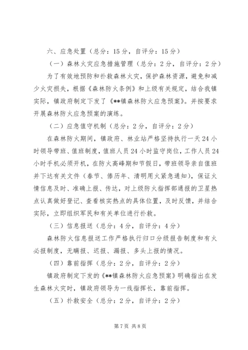 乡镇森林防火目标管理责任自检自查报告.docx