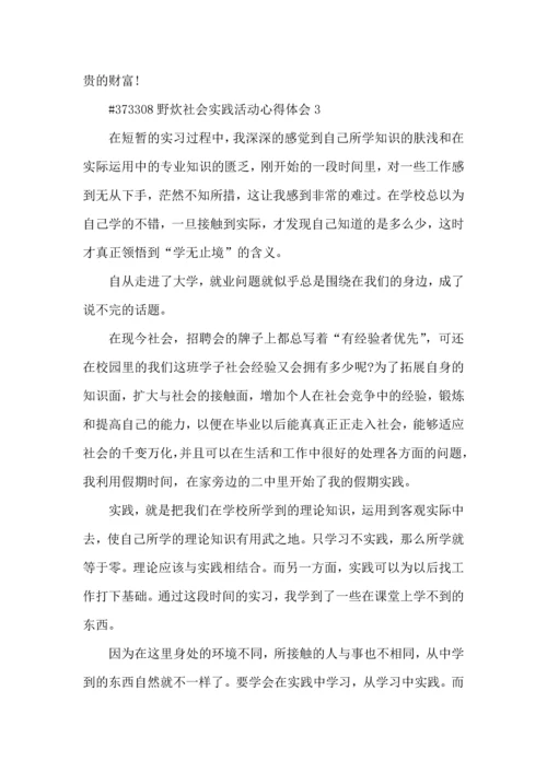 野炊社会实践活动总结心得体会4篇.docx
