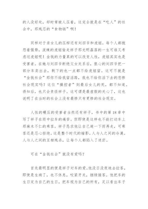 骆驼祥子小论文1000字(精选4篇).docx