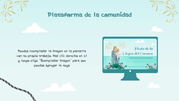 卡门圣母节介绍通用PPT模板