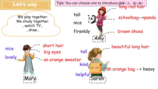 Unit 3 My friends B Let's learn 课件(共41张PPT)