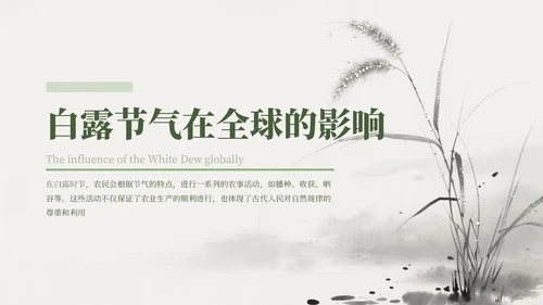 绿色中国风白露节气主题班会PPT模板