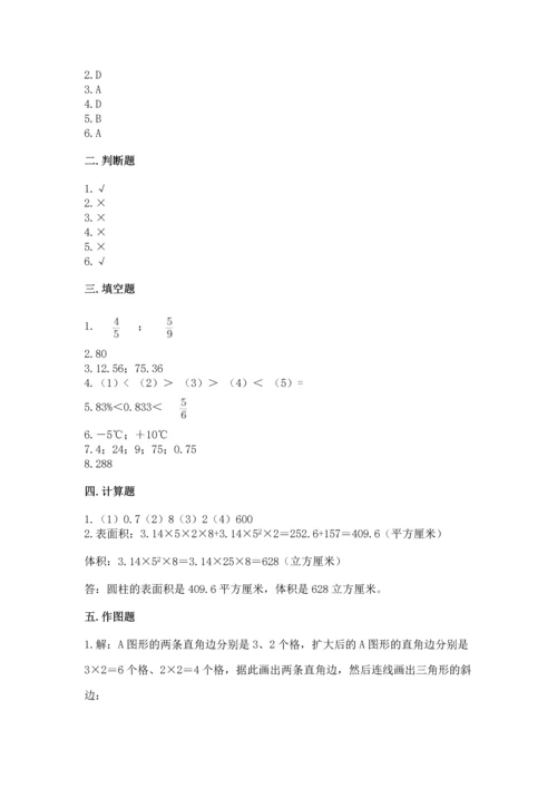 人教版六年级下册数学期末测试卷含答案【预热题】.docx