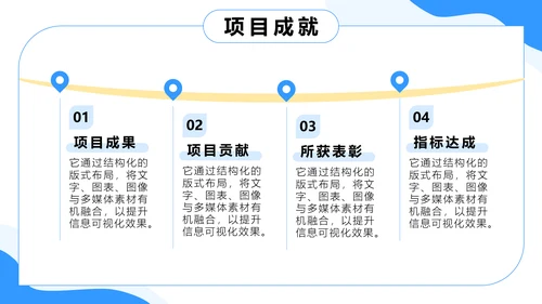 蓝色插画风人物介绍通用PPT模板