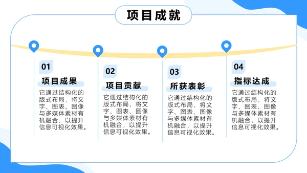 蓝色插画风人物介绍通用PPT模板