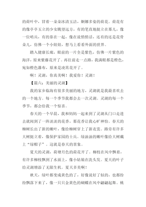 美丽的灵湖作文300字.docx