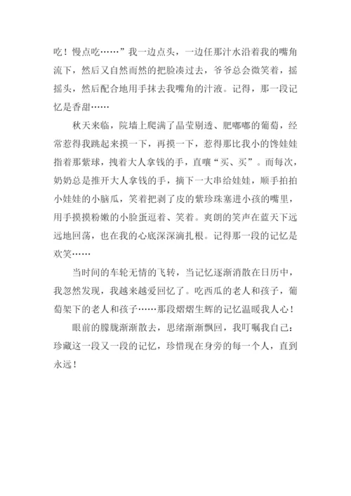 那一段记忆作文800字.docx