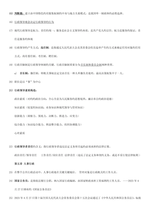 2023年行政管理知识点总结.docx