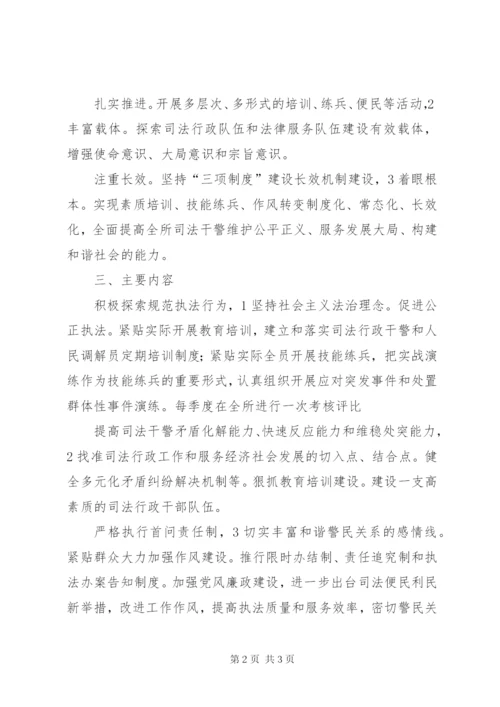 司法局发展三项制度整治方案.docx