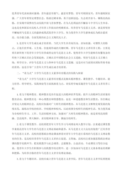 着力式大学生马克思主义素养培育模式研究.docx