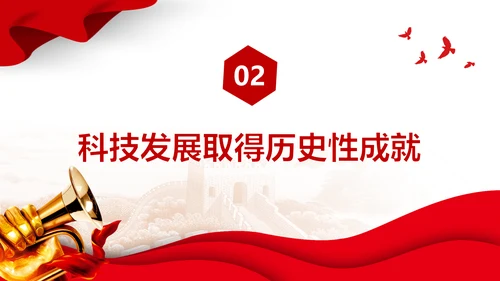 我国科技发展取得新的历史性成就PPT模板