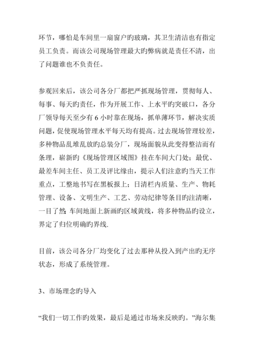 海尔集团并购调查汇总报告.docx