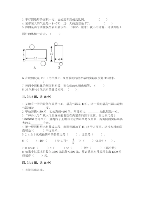 西师大版数学小升初模拟试卷（名师系列）.docx