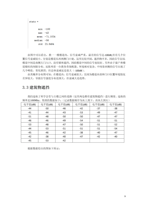 毕业论文设计北邮电磁场实验-无线信号场强特性的研究.docx