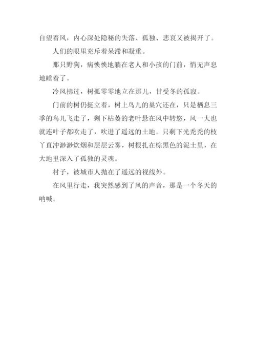 冬天的孤寂作文800字.docx