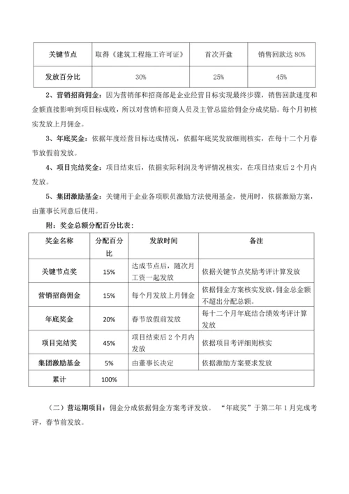 房地产集团奖金激励管理专业方案.docx