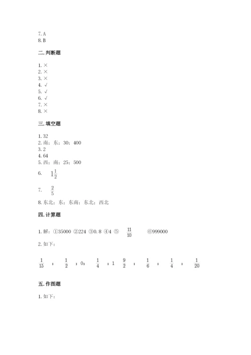 人教版六年级上册数学期中考试试卷（网校专用）word版.docx