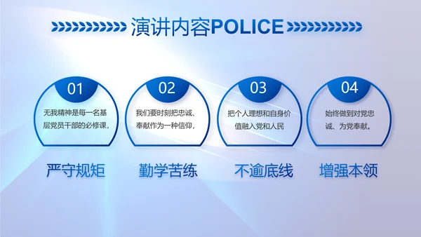 蓝色大气公安机关警察工作总结PPT