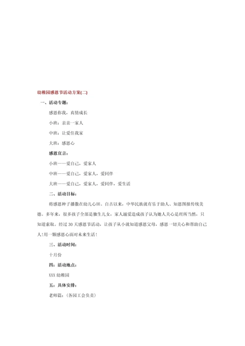 幼儿园感恩节活动专业方案.docx
