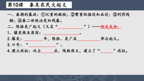 2024--2025学年七年级历史上册期中复习课件（1--11课   89张PPT）