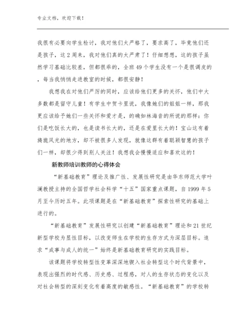 2024新教师培训教师的心得体会例文25篇.docx
