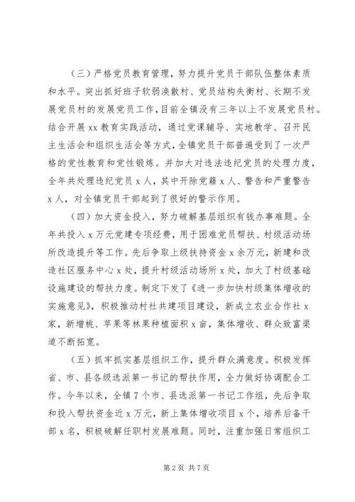 乡镇某年党建工作述职报告.docx