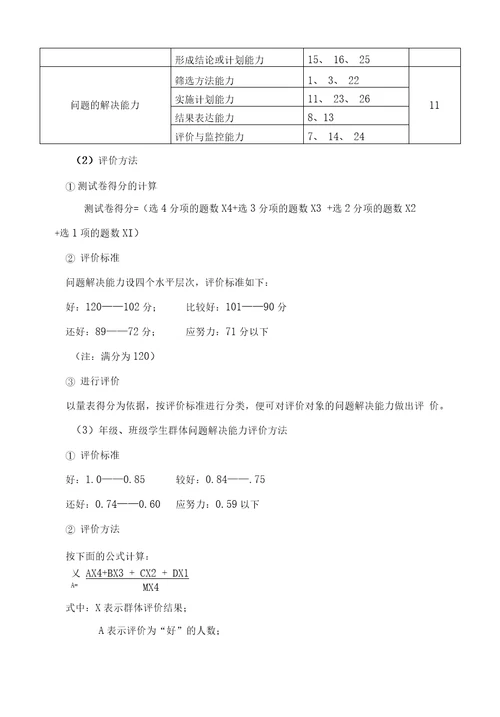 北京市望京实验学校培养中小学学生问题解决能力策略的研究课题研究报告