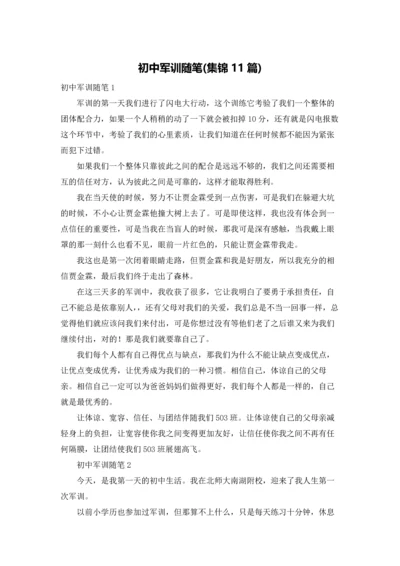 初中军训随笔(集锦11篇).docx