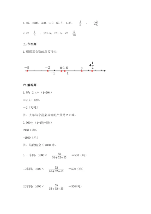 沪教版数学六年级下册期末检测试题（突破训练）.docx