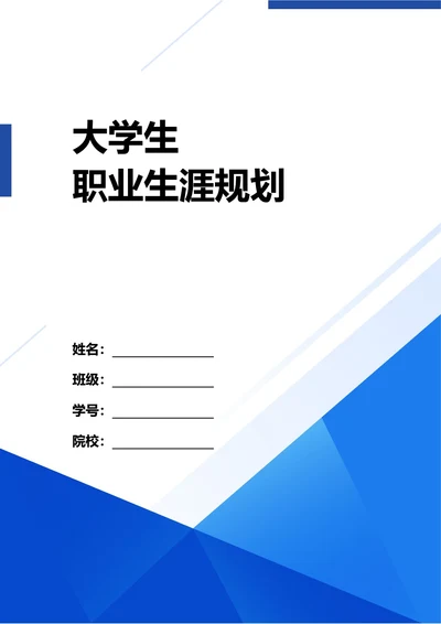 大学生职业生涯规划