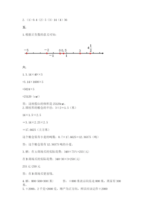 北京版数学小升初模拟试卷含完整答案（全优）.docx