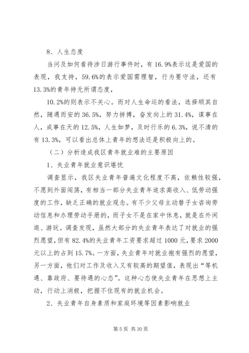 关于促进失业青年就业的思考.docx