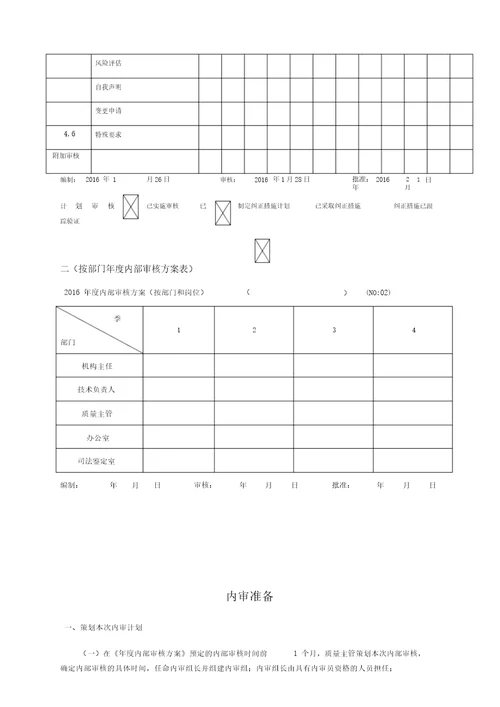 医临床司法鉴定所内审策划培训资料