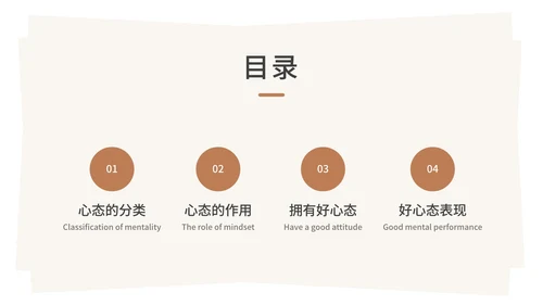 几何员工心态管理PPT模板