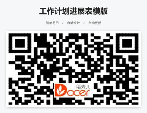 工作计划进展表模版