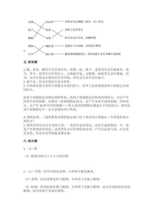 教科版六年级下册科学期末测试卷带答案（培优b卷）.docx