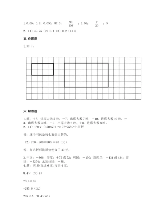 冀教版小学六年级下册数学期末检测试题及参考答案（培优b卷）.docx