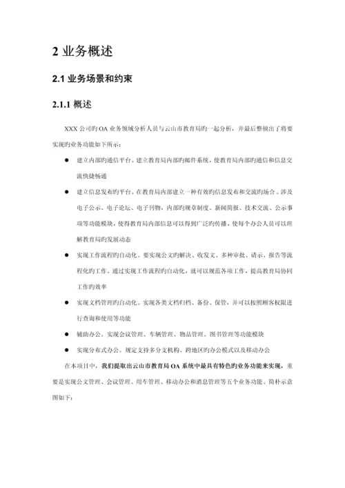 OA专项项目需求规格专项说明书样文.docx