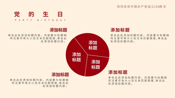 黄色手绘简约建党100周年PPT模板