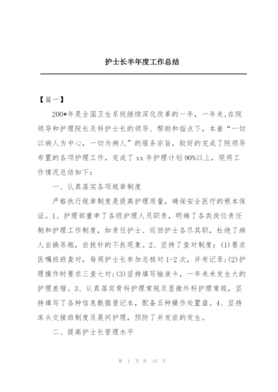 护士长半年度工作总结.docx