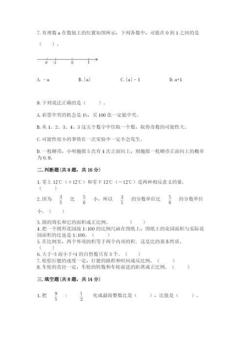 冀教版小升初数学模拟试卷附参考答案【完整版】.docx