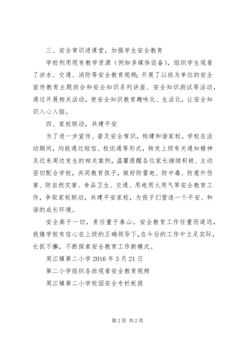 学校园安全月第一周活动情况汇报 (3).docx