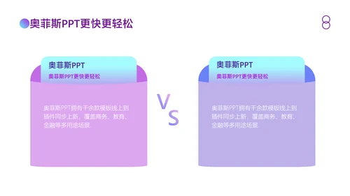 简约渐变风蓝紫工作汇报总结