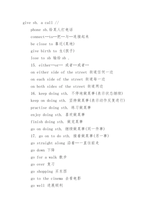 高考英语高频短语汇总.docx